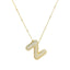 Savannah | Collar de Letra Burbuja con Diamantes