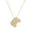Savannah | Collar de Letra Burbuja con Diamantes