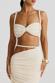 Alani | Falda Maxi Fruncida con Corte