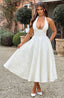 Esmeralda | Vestido Midi Sin Mangas con Cuello Halter