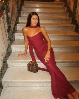 Aniyah | Vestido Maxi Bodycon Sin Tirantes