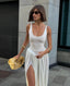Alessandra | Vestido Maxi Ajustado Sin Espalda con Pliegues