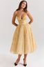 Millie | Vestido Corpiño Dorado
