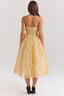Millie | Vestido Corpiño Dorado