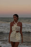 Margaret | Vestido Mini Floral de Punto con Halter