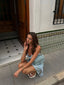 Serena | Vestido Mini Sin Mangas con Volantes y Lentejuelas