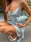 Serena | Vestido Mini Sin Mangas con Volantes y Lentejuelas