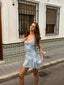 Serena | Vestido Mini Sin Mangas con Volantes y Lentejuelas
